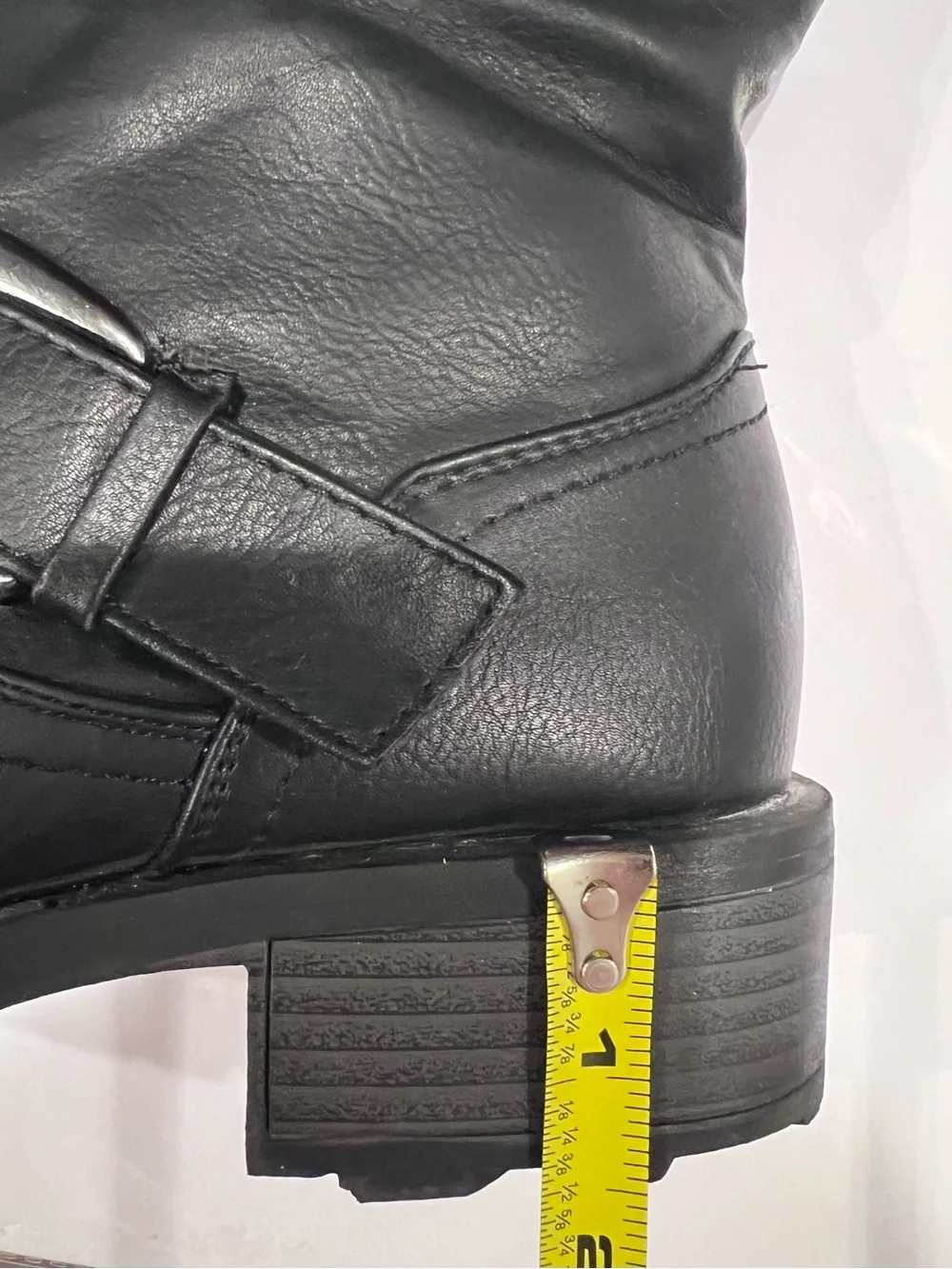 Journee Collection Women's Tall Black Buckle Boots Wide Calf- Sleek Riding Style